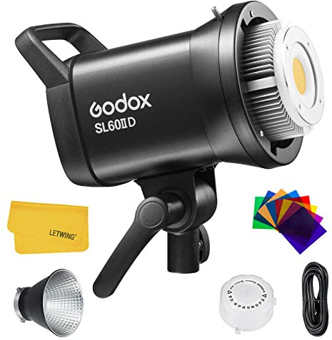 Godox SL60IID LED Video Light 70WS 5600K CRI96+ TLCI97+, Bowens Mount LED Vídeo Luz con 8-FX Effects Estudio Continuas Light