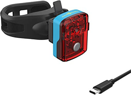 SPEED BUDDIES Rücklicht Kinderfahrrad Rückleuchte Kinder, Akku, USB-C StVZO-Zulassung Fahrradlampe bunt Akku USB-C (Sky Blau)