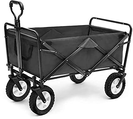 ZAANU Carretilla de Mano, Carro de jardín Plegable para el hogar, Carro de Servicio Pesado, Carro de Compras multifunción para Acampar al Aire Libre, camión de Pesca con 4 Ruedas, Carga