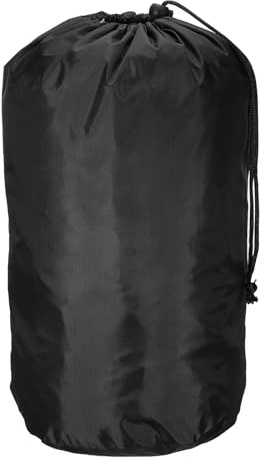 PATIKIL Stuff Sack, 9 x 16 Inch Waterproof Outdoor Storage Sack Upgrade Drawstring Bag Ultralight Ditty Bags Portable Dust Flap for Organizing Camping Hiking Travel Gear, Black