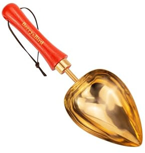 Berry&Bird Gartenerde-Schaufel, Edelstahl-Gartenkelle mit Holzgriff