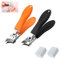YELYTR 2 Stück Gebogene Nagelknipser, Abgeschrägter Fingernagelknipser, Schräger Nagelknipser mit breiter Backenöffnung und Spritzschutz, Ergonomie Nagelschneider