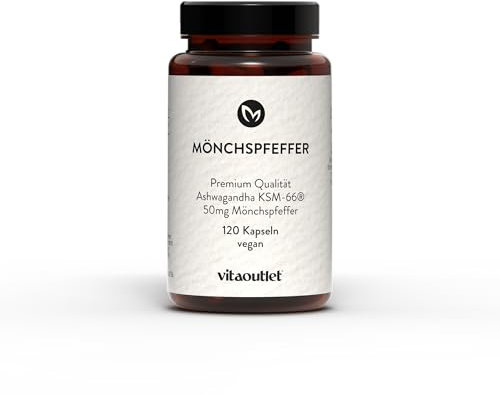 vitaoutlet | Mönchspfeffer Kapseln | 120 Kapseln | vegan | Premium-Rohstoff aus Europa | Vitex agnus-castus | aus eigener Herstellung