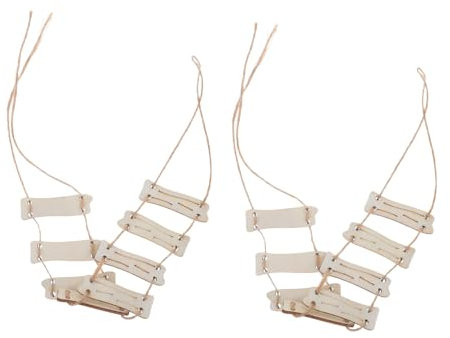 Toddmomy 1 set scala da giardino in miniatura in corda di legno per case delle bambole fai da te artigianato decorazione da giardino ispira creatività e immaginazione, facile da installare, design