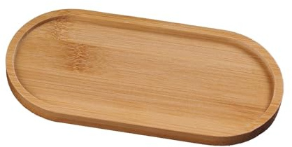 Bamboo Soap Dishes Dispensers - ShiningUU Bamboo Oval Soap Tray | Bathroom & Kitchen Soap Holder, Soap Dispenser Tray for Bath Accessories, Jewelry, Ring, Tea, Fruit, Snacks, Cakes Home Decor