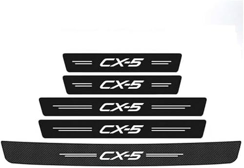 5 Piezas Pegatina para Umbral de Coche para Mazda CX-5 CX5 2015-2023, Autoadhesivo Puerta Guardias del Borde Estribos Decoración Accesorios