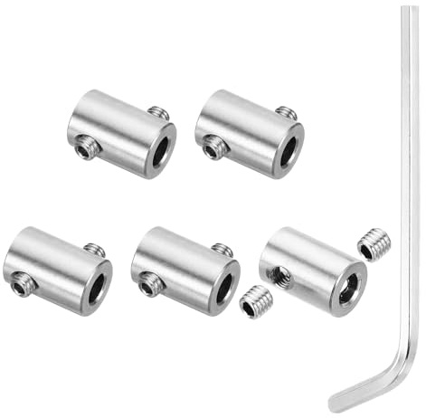 PATIKIL 5 Piezas Juego De Grapas para Cable De 5 Mm Plateado