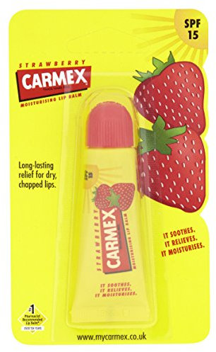 Carmex Lip Balm Tube, Strawberry 10 g (Pack of 12)
