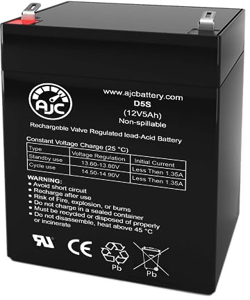 AJC Battery Compatible with Liftmaster Chamberlain 485LM 12V 5Ah Garage Door Battery