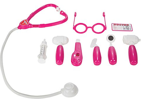 JAMARA 460272 Doktor Spieleset Be A Doctor Pink-Arztkoffer Rollenspiel 9-teilig, Kinder Lernen Medizinische Werkzeuge Kennen, Spielerisch in die Rolle des Arztes Schlüpfen