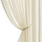 Treatmentex Boho Gardinen mit Pompons Gardinen Ösen 140 cm Breite Transparent Gardinen mit Quasten Gardinen Voile Ösenschal Dekoschal für Wohnzimmer Schlafzimmer,2 Stücke(140 x 245 cm,Beige)