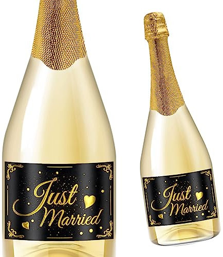 Giftota 2 Etichette per Bottiglie di Nozze – Etichette Personalizzate per Vino Spumante e Vino Spumante – Decorazione Matrimonio – Regalo di Compleanno per Uomini e Donne e Coppie