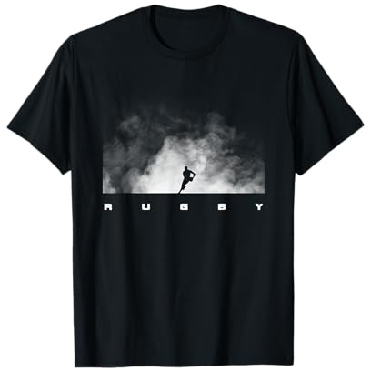 Sports Rugby T-Shirt, Men, Black, 3X-Large