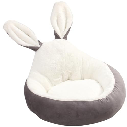 OLACD Rundes Kaninchenohren-Kissen-Bett für Haustiere – waschbare und niedliche Hunde-/Katzen-Schlafmatte