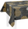LILENO HOME Tischdecke abwaschbar als Meterware 180x140cm (Schnittkante) in Grafikkreise anthrazit Motiv - Wachstuchtischdecke wasserabweisend ideal als Tischtuch o. Tischläufer für Bierzeltgarnitur