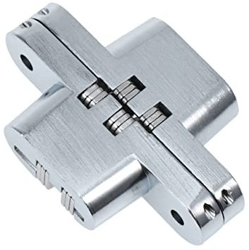 Housoutil Cerniera Nascosta Per Porta A Croce 45x13 Mm in Acciaio Inox Argento Adatta Per Tavolo Da Roulotte Leggero