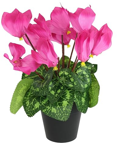 Künstliche Alpenveilchen im Topf Blume Deko Dekoblume Dekopflanze Frühjahr Frühlingsblüher Kunstblume Kunstpflanze Pflanze Primelbusch Primeln Primula Schlüsselblume Seidenblume Zimmerpflanze