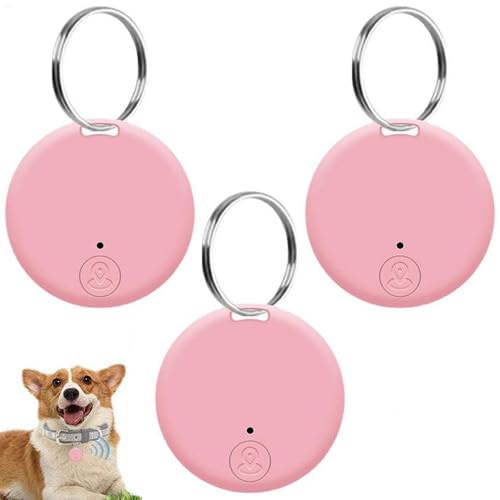 3 Pièces Traceur GPS pour Chien, Traceur Localisateur De Objets, Étiquette Anti-Perte Intelligente, pour Téléphone, Chats, Animaux, Objets De Valeur, Clés, Portefeuille, Sac, Véhicules