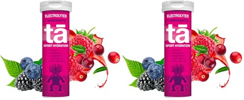 TA ENERGY - Pastilles d'Hydratation - Sels Minéraux - Vitamines - Faibles Calories - Réduit les crampes - MADE IN FRANCE (Wild Berry, Tube de 12 Pastilles) (Lot de 2)