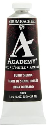 Grumbacher Academy Oil Paint, 37 ml/1.25 oz, Burnt Sienna