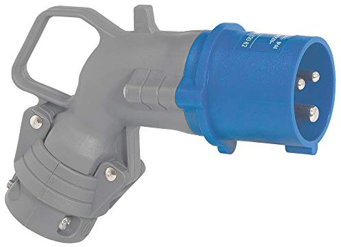 Fiche mobile coudée Hypra IP44 16A - 2P+T - 200V~ à 250V~ plastique