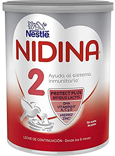 Nestlé NIDINA 2 - Leche de continuación en polvo, fórmula Para bebés, a partir de los 6 meses -800 gr