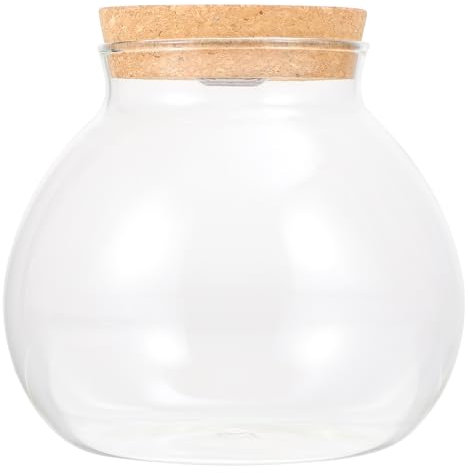 Balacoo Kork Micro Landschaft Ökologischen Flasche Klar Glas Anlage Terrarium Container Fisch Tank Runde Glas Aquarium Ball Nacht Lichter Geschenk