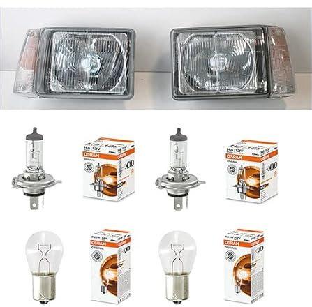 Fari anteriori per Panda 4x4 Fanali Coppia Luci faro fanale luce anteriore REGOLAZIONE MANUALE Lampade Osram 31710/1-31720/1 - OA64193 - OA7506