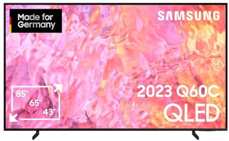 Samsung QLED 4K Q60C 43 Zoll Fernseher (GQ43Q60CAUXZG, Deutsches Modell), Quantum-Dot-Technologie, Quantum HDR, AirSlim Design, Smart TV [2023]