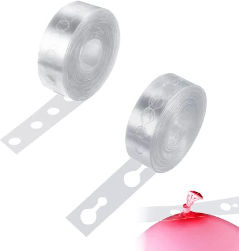 2 Rollen 5m Ballon Girlande Streifen, Luftballon Girlandenband Set, Luftballon Girlande, Ballonband Streifen, Dekorationsstreifen für Luftballons