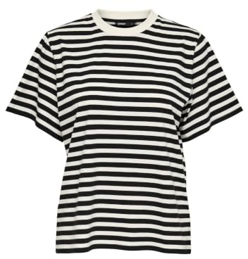 ONLY Maglietta a Righe da Donna in Cotone con Girocollo