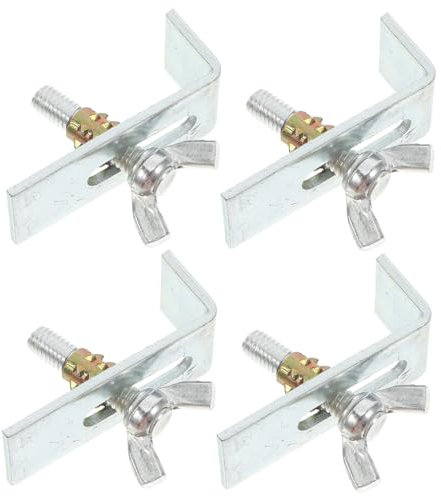 Angoily Lot De 4 Clips Pour Évier De Cuisine Supports Dévier Sous Plan Clips De Montage Faciles À Installer Écrous En Alliage De Zinc