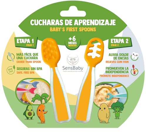 Cucchiaio per bambini 1° età – Cucchiaio in silicone morbido ed ergonomico – Aiuto all'apprendimento alimentare – Allevia le gengive e favorisce l'autonomia – Cucchiaio diversificazione del bambino