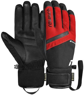 Reusch Booster Gore-TEX Guanti da sci unisex – impermeabili, antivento, traspiranti, isolamento R-LOFT, pelle vegana, Softshell Premium, Tight Cuff, sport invernali per uomo e donna