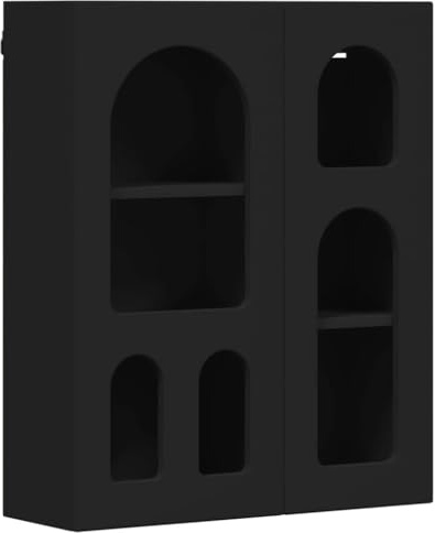 vidaXL Armadio pensile Nero 59 x 20 x 71.5 cm Legno Multistrato, Bagno, Rettangolare, Moderno, Durevole, Materiali di Alta qualità, Design Efficiente, Manutenzione Facile, Stile Innovativo