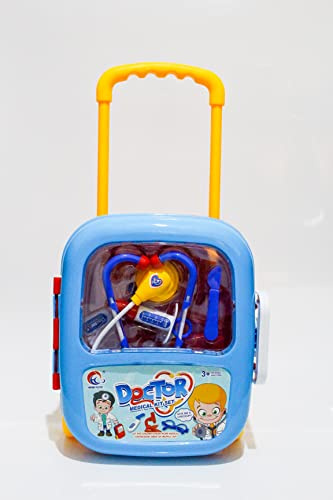 Homespired® Kids Doctor Trolley Case Stethoscope Medical Kit Tools Playset Kids Educational Learning Pretend Play Toy for Girls Boys