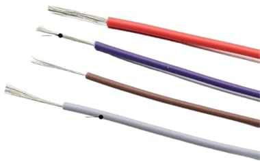 WQBQXNY Cable de Cobre estañado con Revestimiento de PVC UL1007 de 2 m/5 m, 16/18/20/22/24/26/28/30(Brown,5m,24 AWG)