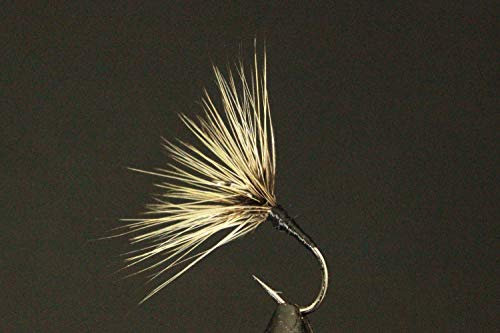 Tigofly 12 Stück/Set 10# 12# 14# Tenkara Fliegen Kebari Reverse Hackled Trockenfliegen Lachs Forellen Fliegenfischen Köder (sortiert)