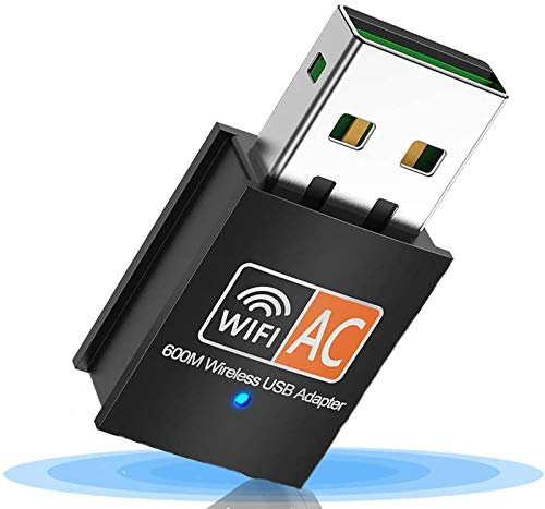 Wifi Dongle - USB Mini Wifi Dongle Adapter 600mbps Dual Band 2.4G/5G Wireless Network Adapter support PC Laptop Desktop Wifi receiver Supports Windows 10/8 / 7/ Vista/XP/ 2000/ Mac Os X 10.8-10.15