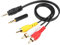 HuaLiSiJi AV Kabel Video Kabel, Klinke 3,5 Audio Video OMTP zu CTIA, 3,5 to 3RCA für Smartphones, Tablets, Heimkino, Lautsprecher, Stereoanlage, TV (Gerade 0.5M)