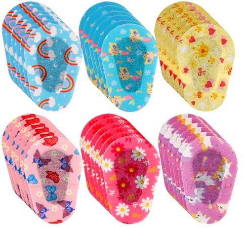 LUTER 60 Pezzi di Bende per Gli Occhi, Benda Adesiva Sull'Occhio per Bambini Benda Adesiva in Cotone per Bloccare la Luce Estiva per Bambini