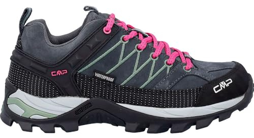 CMP Rigel Low Wmn Trekking Shoes WP, Scarpe da Trekking Donna, Antracite Mineral Green, 41 EU