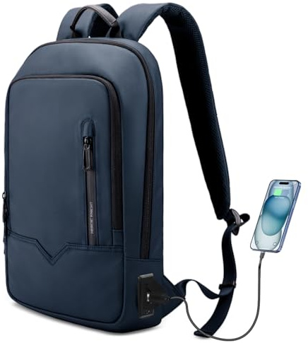 HEROIC KNIGHT Zaino per Laptop 17.3 Pollici Porta iPad Notebook Computer Uomo Donna con Porta USB Impermeabile Ultraleggero Lavoro Uffico Università Scuola Viaggio Business (14L Blu)