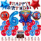 Sunshine smile Décoration d'anniversaire pour enfants Spiderma, 30 pièces de ballons d'anniversaire à l'hélium, avec d'énormes ballons de héros Spiderma 3D et des ballons numérotés, décoration d'anni