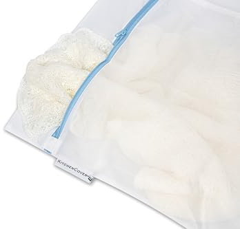 Filet à linge en polyester avec fermeture éclair pour vêtements délicats 30 x 40 cm