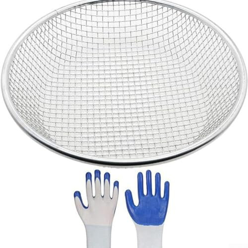 HEBEOT Grand tamis de jardin en plastique robuste en maille pour jardin - Tamis à compost - Outil pour seaux de 5 gallons - 30 x 7 cm (l x H)