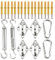 Kit de hardware de sombra, hardware de sombra, kit de montaje de acero inoxidable para vela, accesorios de reparación, herramientas de instalación, fijación de toldo de alto rendimiento para sombra de