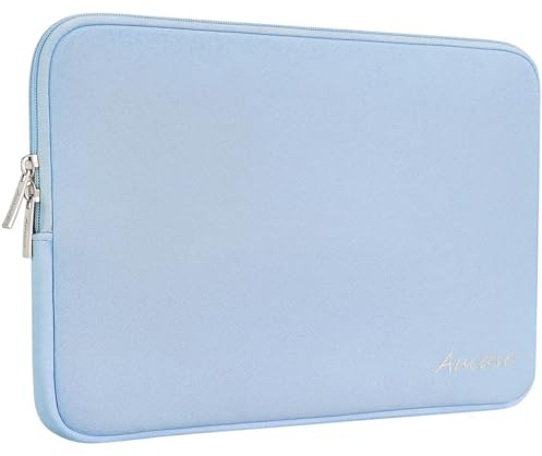 Aucase Housse de Protection en Cuir pour Ordinateur Portable 13, 13,3, 14, Résistante à l'eau, Sac de Protection Bouffant pour MacBook Pro 14 MacBook Air 13/HP/Lenovo/Acer/ASUS/Dell Chromebook