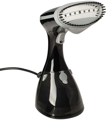 Prym Steamer - Piastra a vapore da 1200 W, con suola in ceramica e spazzola per tessuti, ferro da stiro a vapore, riscaldamento rapido, serbatoio dell'acqua da 230 ml, anti-goccia, ferro da viaggio