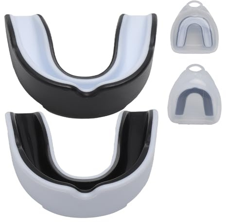 Protector Bucal Boxeo 2 Unidades para Niños y Adultos,Protector Bucal Deportivo MMA Rugby Fútbol Deportes de Contacto con Bolsa de Transporte Mouthguard para Colegio Gimnasio Entrenamiento